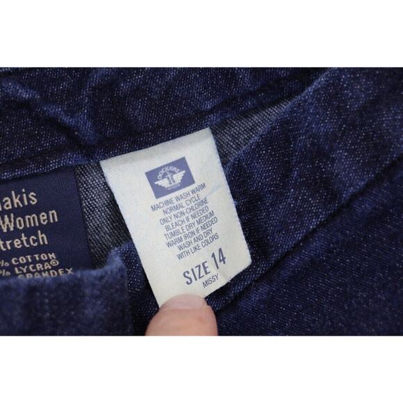 Dockers Khakis Womens Size 14 Stretch High Rise Dark Wash Ankle Jeans Slacks - Picture 7 of 10